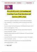 PGA PGM Level 1 3.0 Teaching and Coaching Exam Prep Questions and Answers (100% Pass)