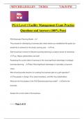 PGA Level 1 Facility Management Exam Practice Questions and Answers (100% Pass)