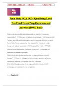 Penn State PGA PGM Qualifying Level Test/Final Exam Prep Questions and Answers (100% Pass)