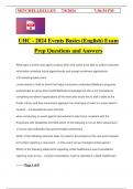 UHC - 2024 Events Basics (English) Exam Prep Questions and Answers