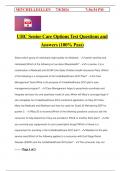 UHC Senior Care Options Test Questions and Answers (100% Pass)