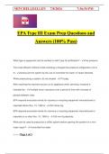 EPA Type III Exam Prep Questions and Answers (100% Pass)