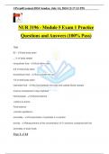 NUR 3196 - Module 5 Exam 1 Practice Questions and Answers (100% Pass)