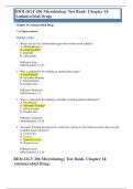 BIOLOGY 206  Microbiology Test Bank- Chapter 14: Antimicrobial Drugs