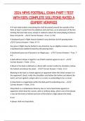 2024 NFHS FOOTBALL EXAM-PART 1 TEST  WITH 100% COMPLETE SOLUTIONS RATED A  (EXPERT VERIFIED)