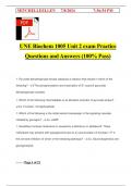 UNE Biochem 1005 Unit 2 exam Practice Questions and Answers (100% Pass)