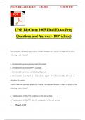 UNE BioChem 1005 Final Exam Prep Questions and Answers (100% Pass)