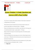 Daance Modules 1-4 Study Questions and Answers (100% Pass) Verified