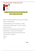 Certified Lactation Course Exam Prep Questions and Answers (100% Pass) Verified