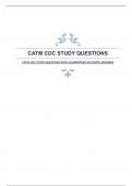 CATM CDC STUDY QUESTIONS WITH GUARANTEED ACCURATE ANSWERS