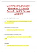 Casper Exam Answered Questions | Already  Passed | 100 % Correct  Answers