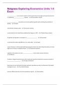 Notgrass Exploring Economics Units 1-5 Exam Questions And Answers Graded A+