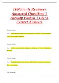 TFN Finals Reviewer Answered Questions |  Already Passed | 100 %  Correct Answers