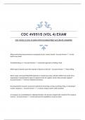 CDC 4V051/S (VOL 4) EXAM WITH GUARANTEED ACCURATE ANSWERS