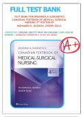  Brunner & Suddarth's Textbooks of Medical-Surgical Nursing Test Banks, Canadian included, 4th & 15th Edition |LATEST Editions| All Chapters included