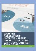 WGU PRE-ASSESSMENT: NUTRITION (2024) LATEST QUESTIONS WITH 100% CORRECT ANSWERS!!