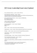 OCS Army Leadership Exam Latest Updated