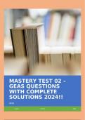 MASTERY TEST 02 – GEAS QUESTIONS WITH COMPLETE SOLUTIONS 2024!!