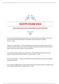 NUCPS EXAM 2024 WITH GUARANTEED ACCURATE ANSWERS