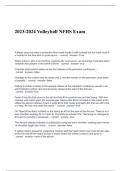 2023-2024 Volleyball NFHS Exam