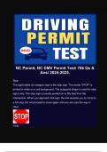 NC Permit, NC DMV Permit Test/ Qs & Ans Bundle Pack. 