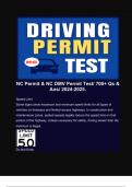 NC Permit & NC DMV Permit Test/ 700+ Qs & Ans/ 2024-2025.  