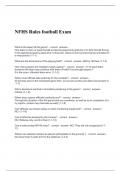 NFHS Rules football Exam.