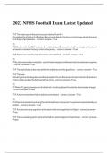 2023 NFHS Football Exam Latest Updated