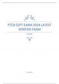 PTCB CSPT EXAM 2024 LATEST VERIFIED EXAM