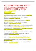 CP2 UE MIDTERM EXAM NEWEST ACTUAL EXAM 2024 UPDATED QUESTIONS WITH ANSWERS 