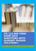 ITE 115 MID TERM EXAM 2024 QUESTIONS WITH ALREADY PASSED SOLUTION!!