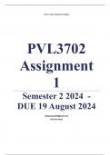 PVL3702 Assignment 1 (COMPLETE ANSWERS) Semester 2 2024 () - DUE 19 August 2024 ; 100% TRUSTED Complete, trusted solutions and explanations.