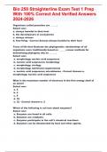 Bio 250 Straighterline Exam Test 1 Prep With 100% Correct And Verified Answers 2024-2026