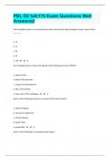 PBL D2 fall|176 Exam Questions Well Answered|52 Pages