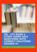 ITE - 272 EXAM 1 STUDY GUIDE 2024 QUESTIONS WITH CORRECT SOLUTIONS GRADED A+