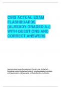 CBIS ACTUAL EXAM  FLASHBOARDS  [ALREADY GRADED A+]  WITH QUESTIONS AND  CORRECT ANSWERS