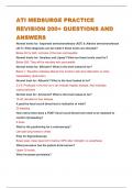 ATI MEDSURGE PRACTICE REVISION 200+ QUESTIONS AND ANSWERS 