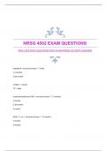 NRSG 4502 EXAM QUESTIONS WITH GUARANTEED ACCURATE ANSWERS