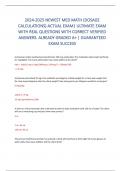 2024-2025 NEWEST MED MATH (DOSAGE  CALCULATIONS) ACTUAL EXAM| ULTIMATE EXAM  WITH REAL QUESTIONS WITH CORRECT VERIFIED  ANSWERS. ALREADY GRADED A+ | GUARANTEED  EXAM SUCCESS 