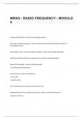 MRSO - RADIO FREQUENCY - MODULE 4 Exam Questions and Answers