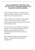 AMLS ASSESSEMENT, MIDITERM, FINAL, PRE_POST TEST (6 VERSIONS) NEWEST 2024  EXAM WITH VERIFIED ANSWERS