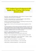  CPP Certified Payroll Professional APA Master Exam Practice With Correct Solutions 2024