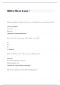 MRSO Mock Exam 1 Questions and Answers