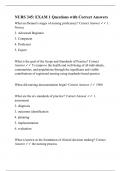 NURS 345: EXAM 1 Questions with Correct Answers