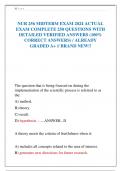 NUR 256 MIDTERM EXAM 2024 ACTUAL  EXAM COMPLETE 250 QUESTIONS WITH  DETAILED VERIFIED ANSWERS (100%  CORRECT ANSWERS) / ALREADY  GRADED A+ // BRAND NEW!!