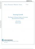 Insuring Growth The Impact of Disaster Funds on Economic Reconstruction in Mexico