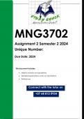 MNG3702 Assignment 2 (QUALITY ANSWERS) Semester 2 2024