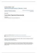 Course Notes: Engineering Entrepreneurship Paul Savory