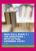 WGU D311 EXAM 3 |196 QUESTIONS | WITH ACTUAL ANSWERS 2024!!