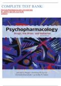 COMPLETE TEST BANK:  PSYCHOPHARMACOLOGY 4TH EDITION BY JERRY MEYER (AUTHOR) LATEST